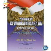 Pendidikan kewarganegaraan untuk perguruan tinggi Berdasar SK Dirjen DIKTI No. 43/DIKTI/KEP/2006 sesuai dengan KKNI Bdg PT 2013